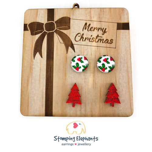 Mini Christmas Gift Earring Board (Double) - Board Only