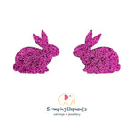 Mellow Bunny (Glitter Pink) Studs