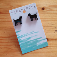 Jack Russell Silhouette Studs