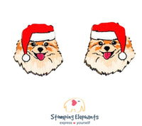 Pomeranian Christmas Head Studs
