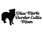 Blue Merle Border Collie Mum Decal