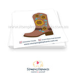 Cowboy Sunflower Boots Sticker