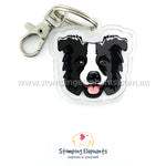 Border Collie (Black) Keyring