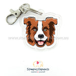 Border Collie (Brown) Keyring