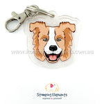 Border Collie (Blonde) Keyring
