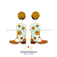 Sunflower Cowgirl (White) Boots Dangles