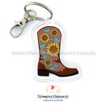 Sunflower Cowboy Boot Keyring