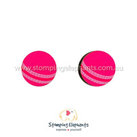 Cricket Ball (Pink) Studs