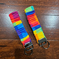 Rainbow Check Key Fob