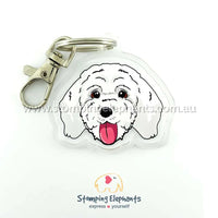 Cavoodle (White) Keyring