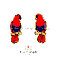 Eclectus Parrot (Red) Studs