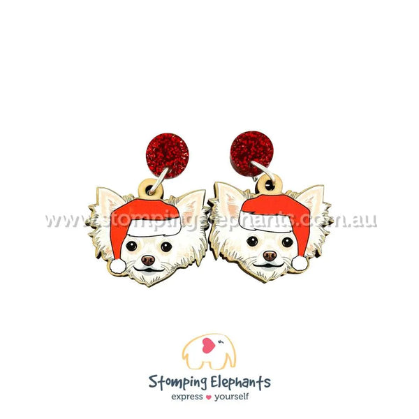 Chihuahua (Long Haired) Christmas Head Dangles