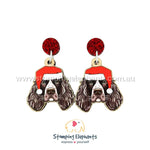 English Springer Christmas Head Dangles