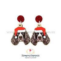 English Springer Christmas Head Dangles