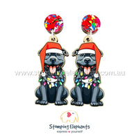 Staffy (Blue) Christmas Light Up Dangles