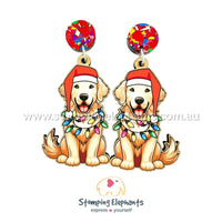 Golden Retriever Christmas Light Up Dangles