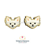 Chihuahua (Long Haired) Head Studs