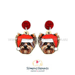 Yorkshire Terrier Christmas Head Dangles