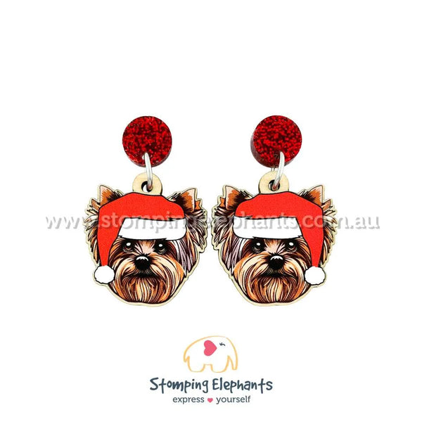 Yorkshire Terrier Christmas Head Dangles