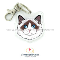 Ragdoll Cat Keyring