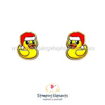 Rubber Duck Christmas Studs