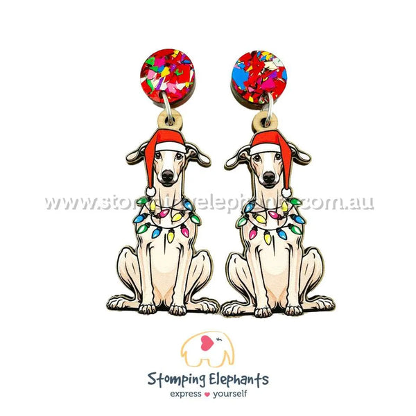 Whippet Christmas Light Up Dangles