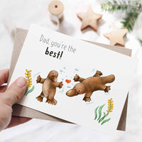 Australian Platypus Father's Day Card