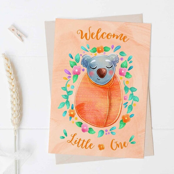 Welcome Little One Wombat Card