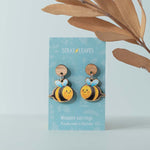 Bee Wooden Dangles