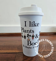 Plants & Books Travel Mug