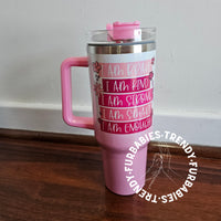 Pink Affirmations 40oz Tumbler