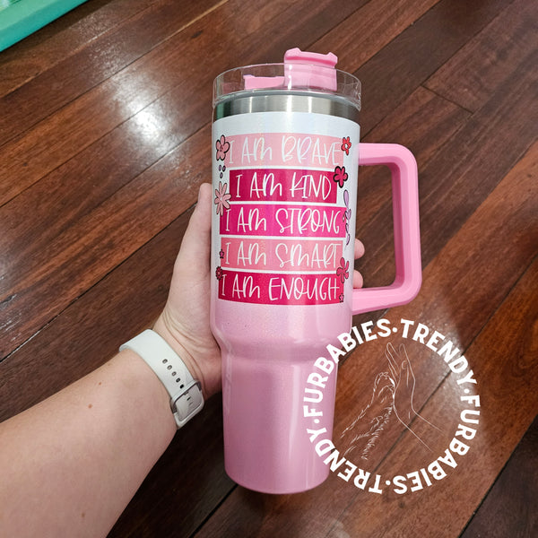 Pink Affirmations 40oz Tumbler