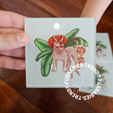 Four Little Dino Dogs Coaster Set (4)