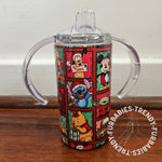 Christmas Childhood Patchwork Sippy Tumbler