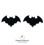 Bat (Black) Silhouette Studs