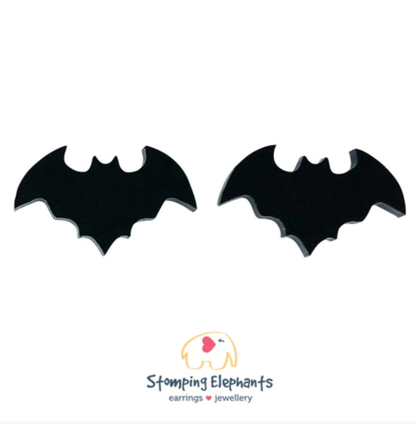 Bat (Black) Silhouette Studs