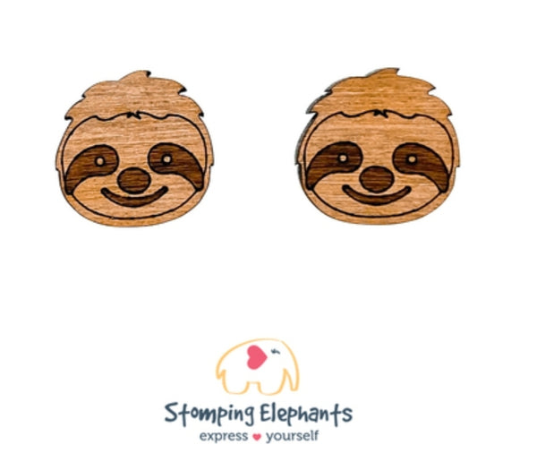 Sloth Face Studs
