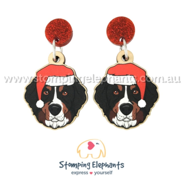 Bernese Mountain Dog Christmas Head Dangles