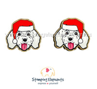 Cavoodle (White) Christmas Studs