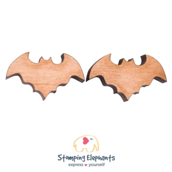 Bat (Wood) Silhouette Studs
