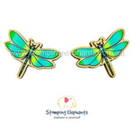 Dragonfly (Green & Blue) Studs