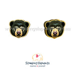 Sun Bear Head Studs