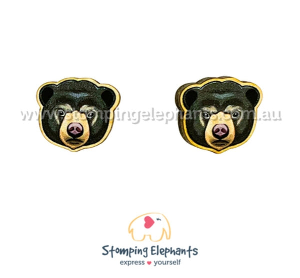Sun Bear Head Studs