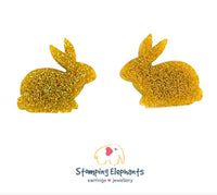 Mellow Bunny (Glitter Gold) Studs