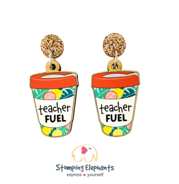 Teacher Fuel Coffee Cup (Fruit) Dangles