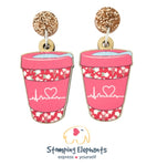 Heart Beat Coffee Cup Dangles