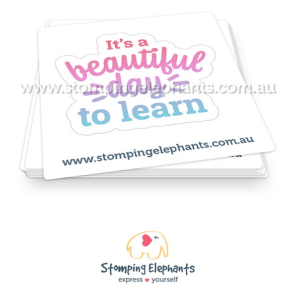 Beautiful Day To Learn (Words) Sticker