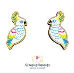 Cockatoo (White Cartoon) Studs