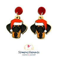 Doberman (Floppy Ears) Christmas Head Dangles