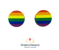 Flag (Rainbow Large) Studs